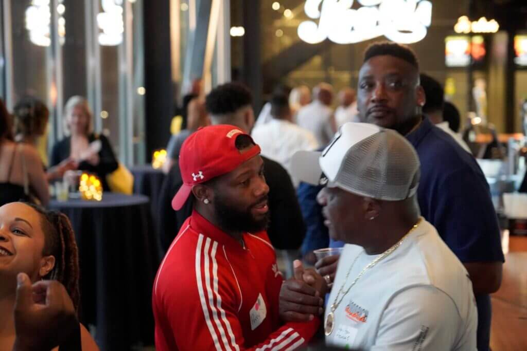 Guests talking at a Spedidit Enterprise networking event